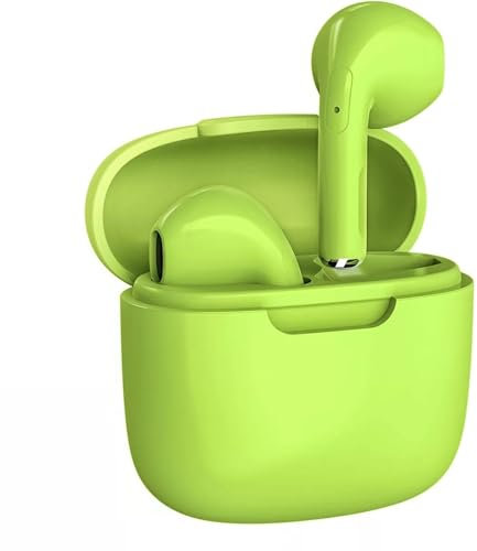 LUPO Wireless Earbuds Bluetooth in Ear Headphones, Noise Cancelling Mic, 48H Playtime TWS Bluetooth 5.0, Charging Case, In-Ear buds, IPX6 Sweatproof with built-in Mic for iPhone/Android - GREEN