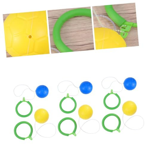 HEMOTON 6st Sprungring Sprungball Kinder Spielset Springender Ring Sportballspielzeug Draußen Kinderspielzeug Springender Ball Spielzeug Für Kinder Sprungbälle Für Kinder Flummi Schwamm