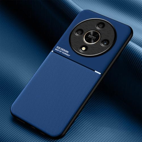 YUECXIN Funda para Honor Magic6 Lite 5G (Magic 6 Lite), Moda Suave Sedoso al Tacto Silicona Textura Cubierta, Ultradelgado Antigolpes PU+TPU Bumper Antideslizante Estuche Caso. Azul