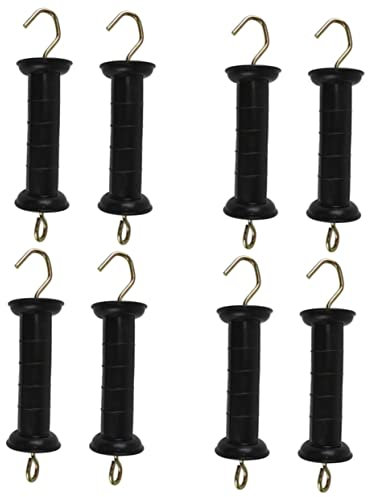 Uonlytech 4sets Electric Fence Door Handle Electric Door Knob Sports Fence Handle Wire Mesh Fence Electric Fence Kit Extension Spring Handle for Electric Fence Park Fence Handle Pp 2pcs*4