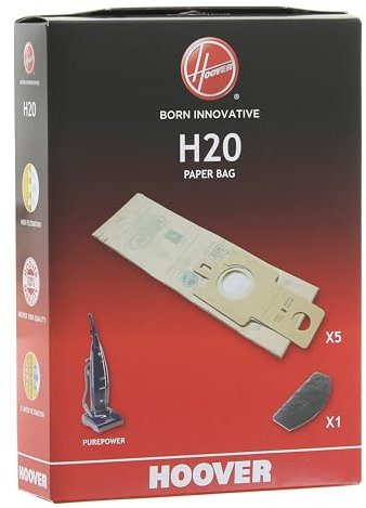 Masterpart Vacuum H20 Paper Dust Bags Pack Of 5 To Fit Hoover Purepower Vacuum Cleaners