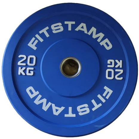 Fitstamp 20KG Bumper Plates – Quiet, Durable, Low-Bounce Olympic Weightlifting Plates for Home & Commercial Gyms (1x)