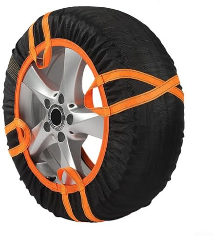 6001 Schneeketten-Set, leicht und tragbar, für die Sicherheit im Winter, 2 Stück