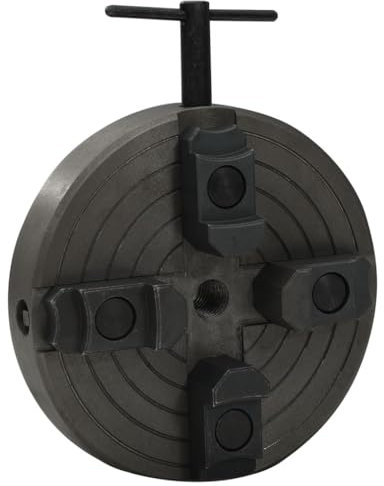 qohoio Mandrino in Legno a 4 Ganasce M18 in Acciaio Nero 150x63 mm-147833