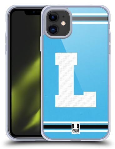 Head Case Designs Weiss L Hochschulteams Gelhülle [Militärischer Schutzgrad] Kompatibel Mit Apple iPhone 11 Und Kompatibel Mit MagSafe