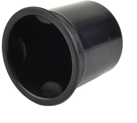 ZWEquipint Getränkehalter aus Kunststoff, versenkt, für Boot, Auto, Marine, Wohnmobil, Tisch, schwarzes ABS, 90 mm Durchmesser, 80 mm Tiefe, passend für Tassen unter 72 mm