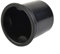 ZWEquipint Getränkehalter aus Kunststoff, versenkt, für Boot, Auto, Marine, Wohnmobil, Tisch, schwarzes ABS, 90 mm Durchmesser, 80 mm Tiefe, passend für Tassen unter 72 mm