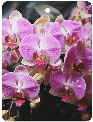Deodorante per auto a forma di orchidee da appendere, a lunga durata, profumato per auto, tavolette profumate quadrate per veicoli, camera da letto, armadio, stile nero