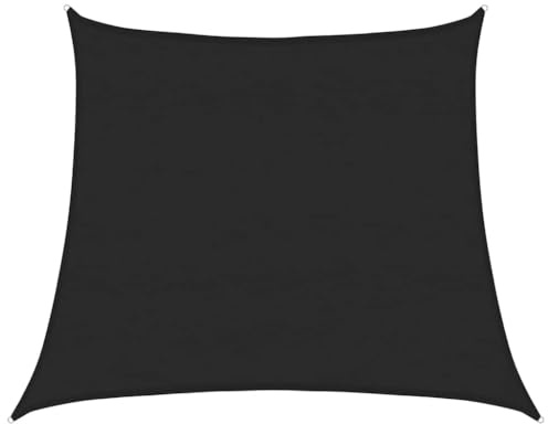 Sonnensegel, Sonnensegel, UV-Schutz, 90 % Schutz, 160 g/m², Trapez, Schwarz, 4/5 x 4 m, HDPE