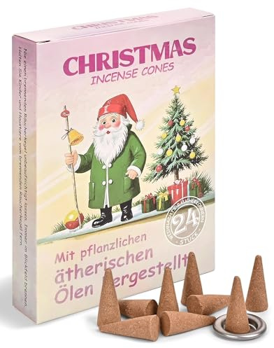 Räucherkerzen, Weihnachten Räucherkegel - Duft für Entspannung und Meditation, Haus und Haus Dekoration - 24 Stück