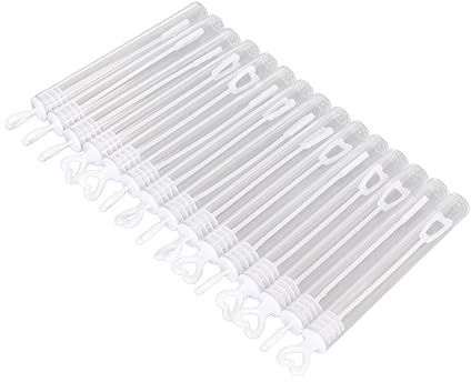 Cocoarm Seifenblasen-Zauberstab-Set, 50 Stück, Klein, Ideal für Mehrere Anlässe mit Transparentem Design, Spaß für Hochzeiten, Partys, Jubiläen