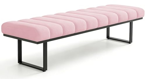 QOEUIUJ Bankkissen 100x40 120x40 140x40 80x40 150x50 Bankauflage Sitzkissen Bank Sitzauflage Sitzbank Auflage Polster fur Kissenauflage Küchenbank Gardenbank Essbank(Rosa,50x145cm)