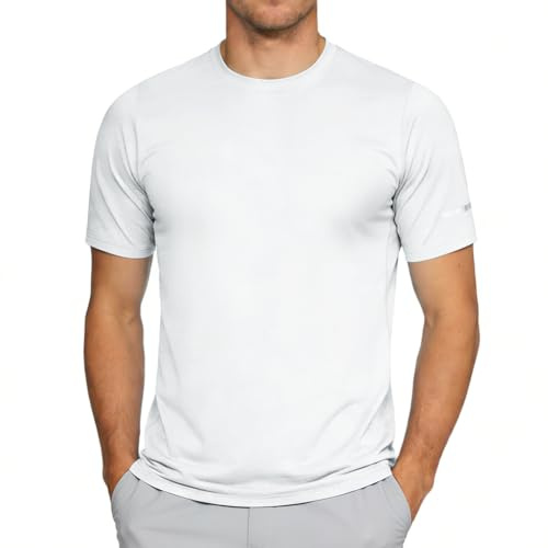 BSBUY Maglietta UV Uomo Protezione UV UPF 50+ Protezione Solare Traspirante Asciugatura Rapida Maglietta, T-Shirt a Manica Corta Maniche Corte Rashguard Mare per Pesca, Surf, Escursionismo