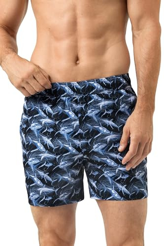 Mey Bade Serie Shark Frenzy Herren Bademode Yacht Blue (L)
