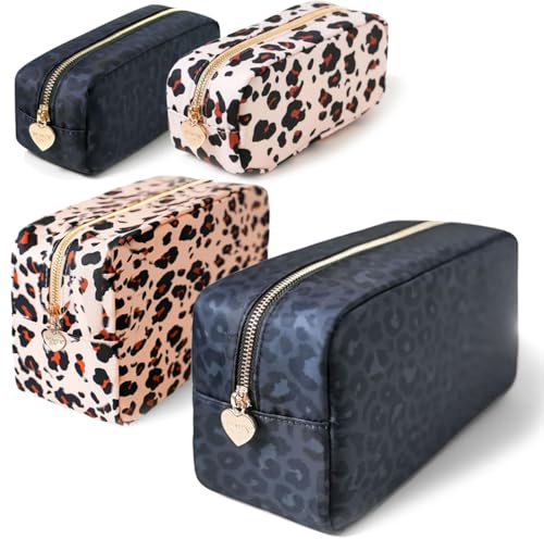 LS-LebenStil XL Kulturtasche Leo Anthrazit 26x14cm Kosmetiktasche Schminktasche universeller Organizer für Kosmetik Make Up Handtaschenartikel Waschtasche Kulturbeutel Federmäppchen Mäppchen