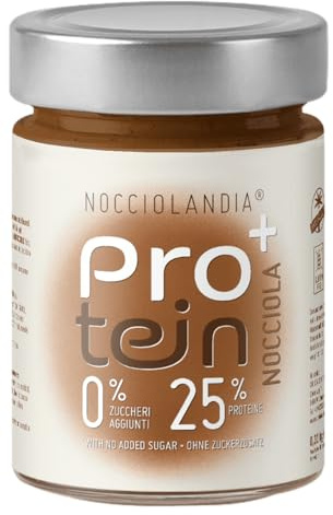 Mainagroup Cremolandia Crema Spalmabile al Cioccolato Proteica 25% Senza Glutine Senza Olio di Palma Senza Zuccheri Aggiunti Gusto Nocciola 200g