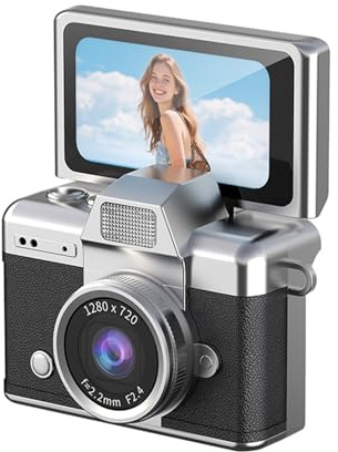 Kompakte Retro Kamera für Einsteiger mit Bildschirm für Kinder, Erwachsene, Geburtstage, Neujahr, Geschenk, Fotografie Tool Kamera