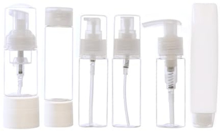 Abaodam Kit de 8 Bouteilles de Voyage en Plastique Blanc, Pulvérisateur Parfum Facile à Utiliser, en Main-d'œuvre, Voyages et Salons de Coiffure