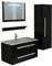 Jet-Line® | Badset | Badmöbel Set schwarz Waschbecken Schrank und Spiegel | Waschtisch |hochlganz | Set | Spiegel Soft Close | Badezimmer Set | St. Moritz Black