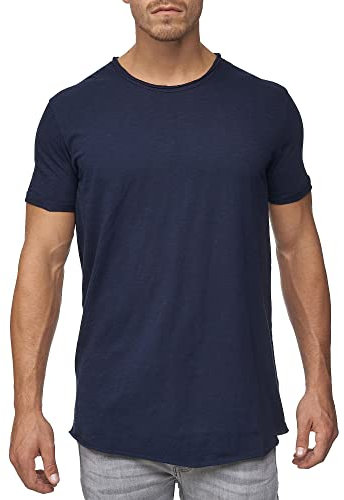 Indicode Herren Willbur Tee T-Shirt mit Rundhals-Ausschnitt | Herrenshirt Sommershirt Navy, S