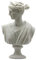 Artemis Diana Büste Kopf griechische römische Göttin gegossene Marmorskulptur 30 cm