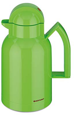 ROTPUNKT Isolierkanne 250 ANA 1,0 l | Zweifunktions-Drehverschluss | BPA Frei- gesundes trinken | Made in Germany | Warm + Kalthaltung | Glaseinsatz | electric grashopper