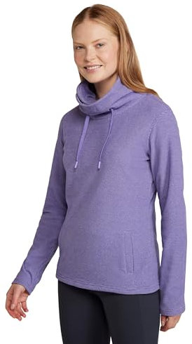 Mountain Warehouse Hebridean Womens Cowl Neck Fleece - Breathable Sweater, Brushed Inner & Two Front Pockets – Ideal For Spring Summer, Travel & Outdoors Grape Women's Size 14