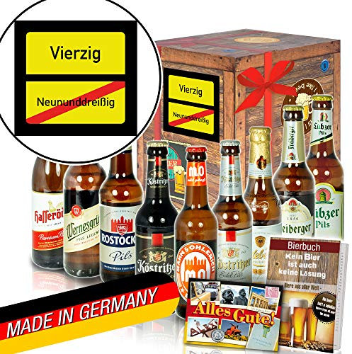 Ortsschild 40 ++ Geschenke zum 40. Geburtstag Schokolade ++ Bier aus DDR