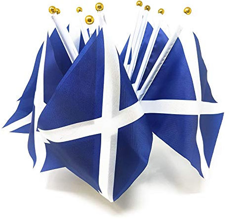 WS UK Mini Handheld Flags with Waving Sticks [Scotland]