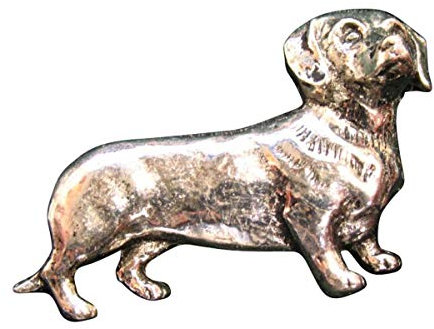 Ansteckpin Dackel | für den Hut oder das Revers | Perfekt für Hunde-Liebhaber | Anstecker Pin Button | Altsilber