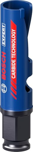 Bosch 1x Expert Construction Material PC Plus Hole Saw | for Softwood, Chipboard, Ø 19 mm, Professional Accessory Drill Driver