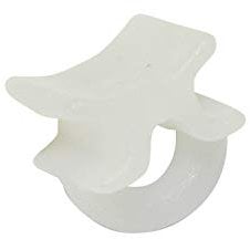 Gardinia Glisseur Maxi, avec Étrier Transversal, pour Rails et Tringles à Rideaux avec Conduit de Roulement 6 mm, 50 Pièces, Plastique, Blanc