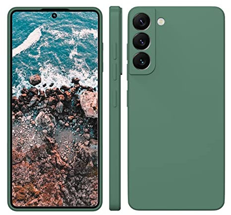 ORDA für Samsung Galaxy S22 Hülle Silikon Ultra Dünn Handyhülle mit Microfiber Kratzfest Handyhülle für Samsung Galaxy S22 6.1 Zoll 2022 Grün