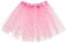 Sibba Sparkle tutù gonna da balletto a 3 strati di tulle con paillettes a stelle, giochi di ruolo, compleanno, principessa, festa per ragazze, 2-7 anni, sport all'aria aperta, Colore: rosa., Taglia