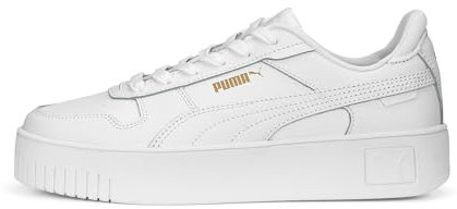 PUMA Damen Carina Street Sneaker, White White Gold, 37.5 EU