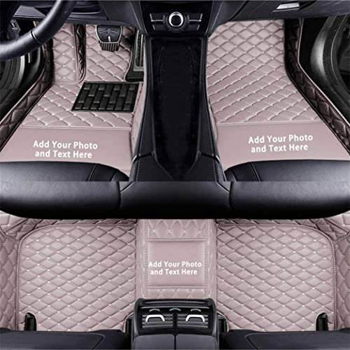 Universal Custom Auto-Fußmatten Passform für die meisten Modelle,Kunstleder wasserdichte Voll Auto Fussmatten,Grau