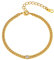 FOCALOOK Bracelet de Cheville Femme Dorée 16cm avec Pierre de Naissance Avril Diamant Blanc de Synthèse