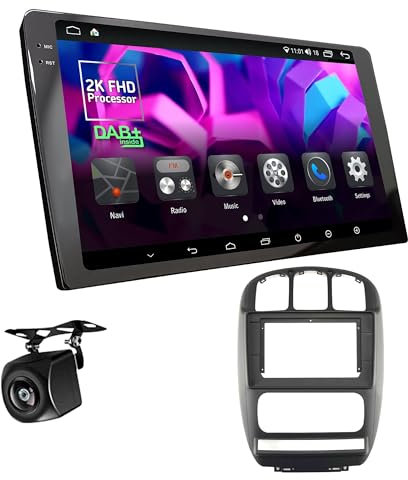 UGAR Kompatibel für Dodge Caravan, Chrysler Voyager 2000-2007 10 Zoll Android 14 DSP 8GB+128GB DAB+ Autoradio 2K Full HD Touchscreen GPS-Navigation