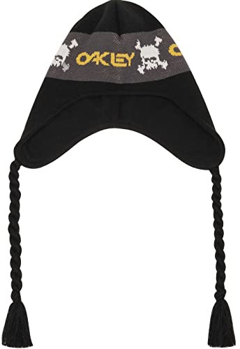 Oakley Unisex-Erwachsene Tc Skulls Flaps Beanie-Mütze, Blackout, One Size