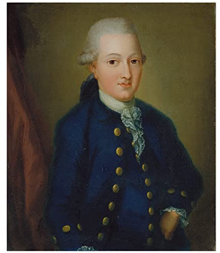 JUNIWORDS Poster, Unbekannter Künstler, Portrait von Goethe als 16-jähriger, 30 x 25 cm (3000819)