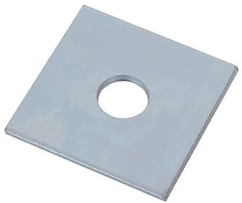 BPC Fixings M12 Galvanised Square Plate Washer 50-Piece Set, 50 mm Length x 50 mm Width, Silver