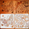 ORIGACH 2 Stück Getriebe Schmetterling Schablonen, Steampunk Malerei Schablone, Wiederverwendbare DIY-Bastelschablonen, Wand Malen Schablonen, Malschablone für Malerei Holz Wand Deko, 30×30 CM