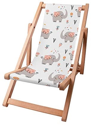 DreamRoots Sdraio Pieghevole Bambini 30kg - Sedia Pieghevole - Sdraio Legno Di Faggio - Sediolina Mare Bambini 100% poliestere 220 g/m2