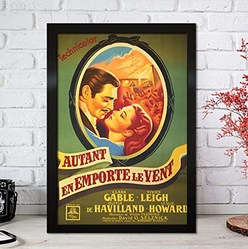 BOBSLA Poster Vom Winde Verweht Poster Retro Movie Poster Wall Art Leinwand Malerei Poster Und Drucke Home Decor 50X70Cm Kein Rahmen