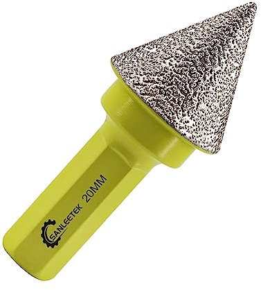 Broca de Chaflán Diamante 20mm Broca Cónica con Mango Hexagonal para Agrandar Limpiar y dar Forma a los Orificios Existentes en Azulejos Porcelana Cerámica Granito Mármol SANLEETEK