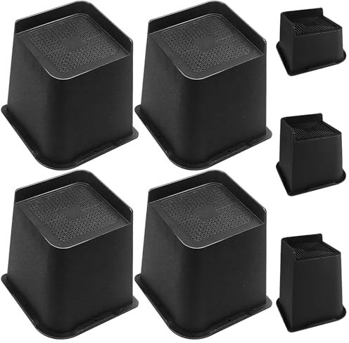 Duscdesp Bed Risers 6Inch Furniture Risers Bed Legs Sturdy Heavy Duty Chair Raisers L-Shape Table Leg Extenders Furniture Risers for Bed Desk Sofa Couch,Oversized Bed Lifts, 4PCS/6 inch (4400lbs)