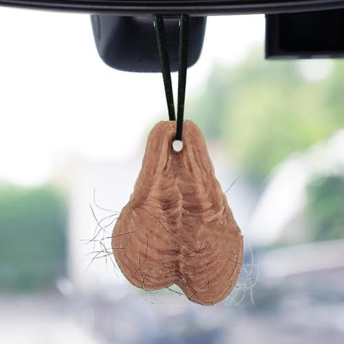 Sbyzm Lustiger 3D Penis Ornament Ballballs Anhänger Für Auto Rückspiegel Hängen Zubehör Sil Weihnachtsbaum Dekoration Spoof