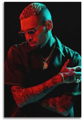 klouds Chris Brown Poster, dekoratives Gemälde, Leinwand, Schlafzimmer, Kunst, Wohnzimmer, Dekoration, modern, ästhetisch, 30 x 45 cm, ungerahmt