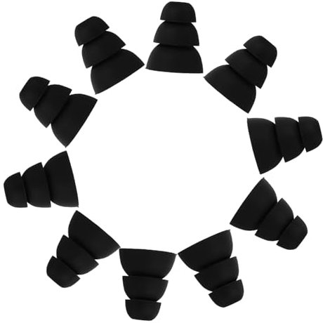 Sosoport 15paare Silicone Ohrstöpsel Lagige Geräuschisolierung In-ear Ohrhörer Abdeckungen Ersatz-ohrpolster Komfortable Eartips Für Telefon Schwarz