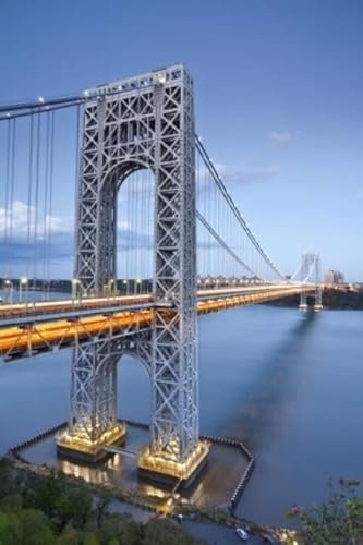 adrium Acryl-Bild 80 x 120 cm: George-Washington-Brücke, New York. Bild der George Washington Bridge in der Dämmerung. (15166191)